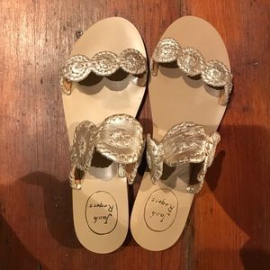 Jack Rogers Gold Lauren Sandals